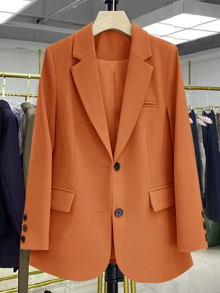 Women Jackets Pink Small Suit Women's Coat Casual Small Loose Small Suit Women's Design Sense Blazer Women-Dollar Bargains Online Shopping Australia