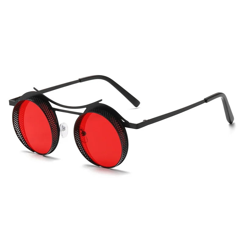 Steampunk Round Sunglasses Women Men Metal Mesh Personality Sun Glasses Female Eyewear Goggle-Dollar Bargains Online Shopping Australia