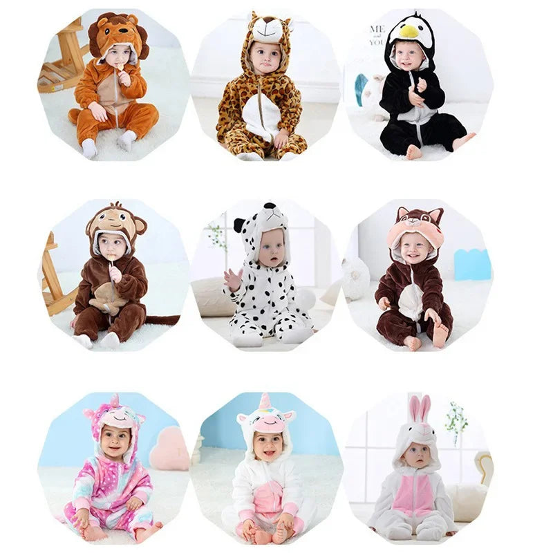 Baby Rompers Winter Kigurumi Lion Costume For Girls Boys Toddler Animal Jumpsuit Infant Clothes Pyjamas Kids Overalls Ropa Bebes-Dollar Bargains Online Shopping Australia