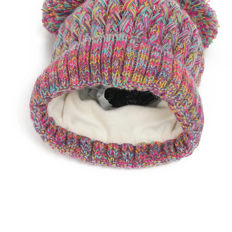 Imitation Cashmere Winter Baby Hat Gloves Scarf Set Fleece Warmer Scarves Thick Knitting Hats Boy Girl Cute Pompom Kids Beanie-Dollar Bargains Online Shopping Australia