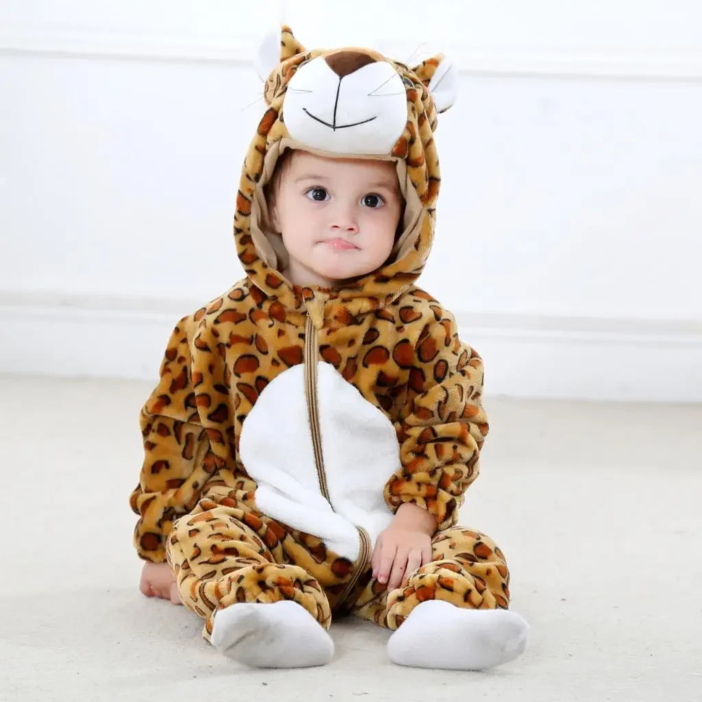 Baby Rompers Winter Kigurumi Lion Costume For Girls Boys Toddler Animal Jumpsuit Infant Clothes Pyjamas Kids Overalls Ropa Bebes-Dollar Bargains Online Shopping Australia