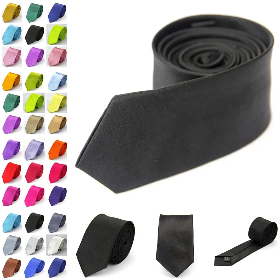Narrow Ties for Men Women 5cm (2") Skinny Wedding Black Blue Red Pink White Purple Green Gray Piano Skull Slim Necktie-Dollar Bargains Online Shopping Australia