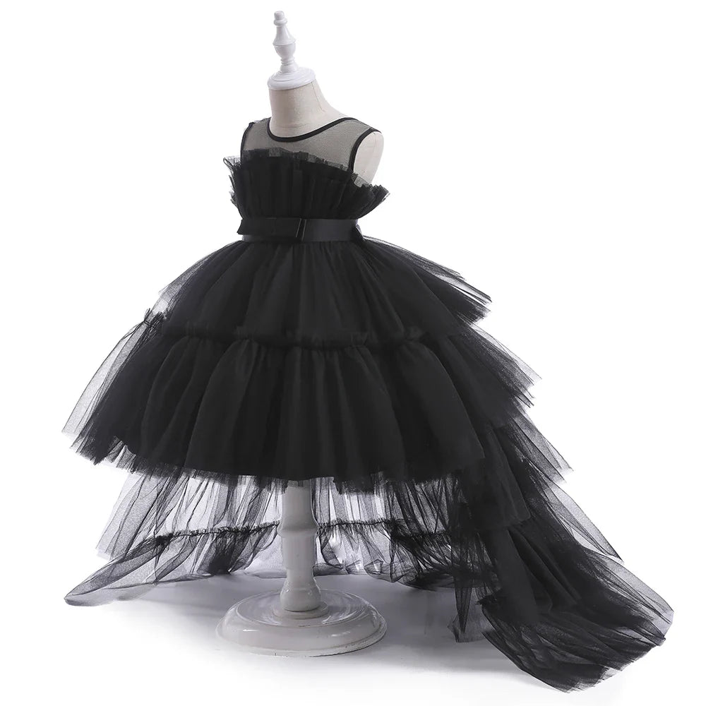 Baby Girl Tulle Trailing White Baptism Dresses Princess Bow Party Wedding Birthday Bridesmaid Dress First Communion Gown-Dollar Bargains Online Shopping Australia