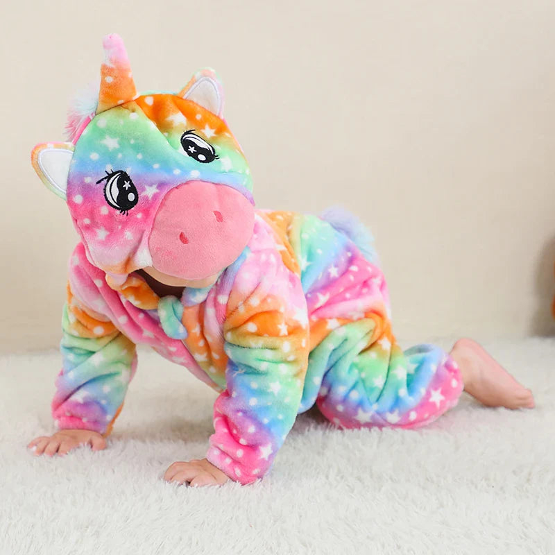 Baby Rompers Winter Kigurumi Lion Costume For Girls Boys Toddler Animal Jumpsuit Infant Clothes Pyjamas Kids Overalls-Dollar Bargains Online Shopping Australia
