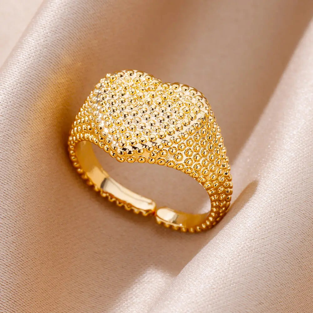 Stainless Steel Rings For Women Men Gold Color Open Gothic Geometric Ring Female Male Fashion Engagement Wedding Party Jewelry-Dollar Bargains Online Shopping Australia