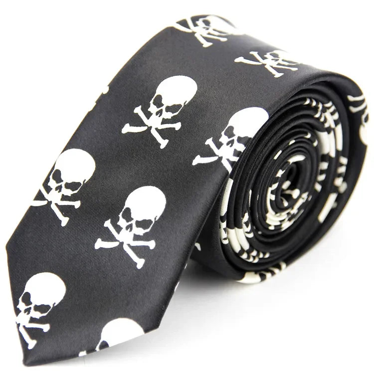 Narrow Ties for Men Women 5cm (2") Skinny Wedding Black Blue Red Pink White Purple Green Gray Piano Skull Slim Necktie-Dollar Bargains Online Shopping Australia