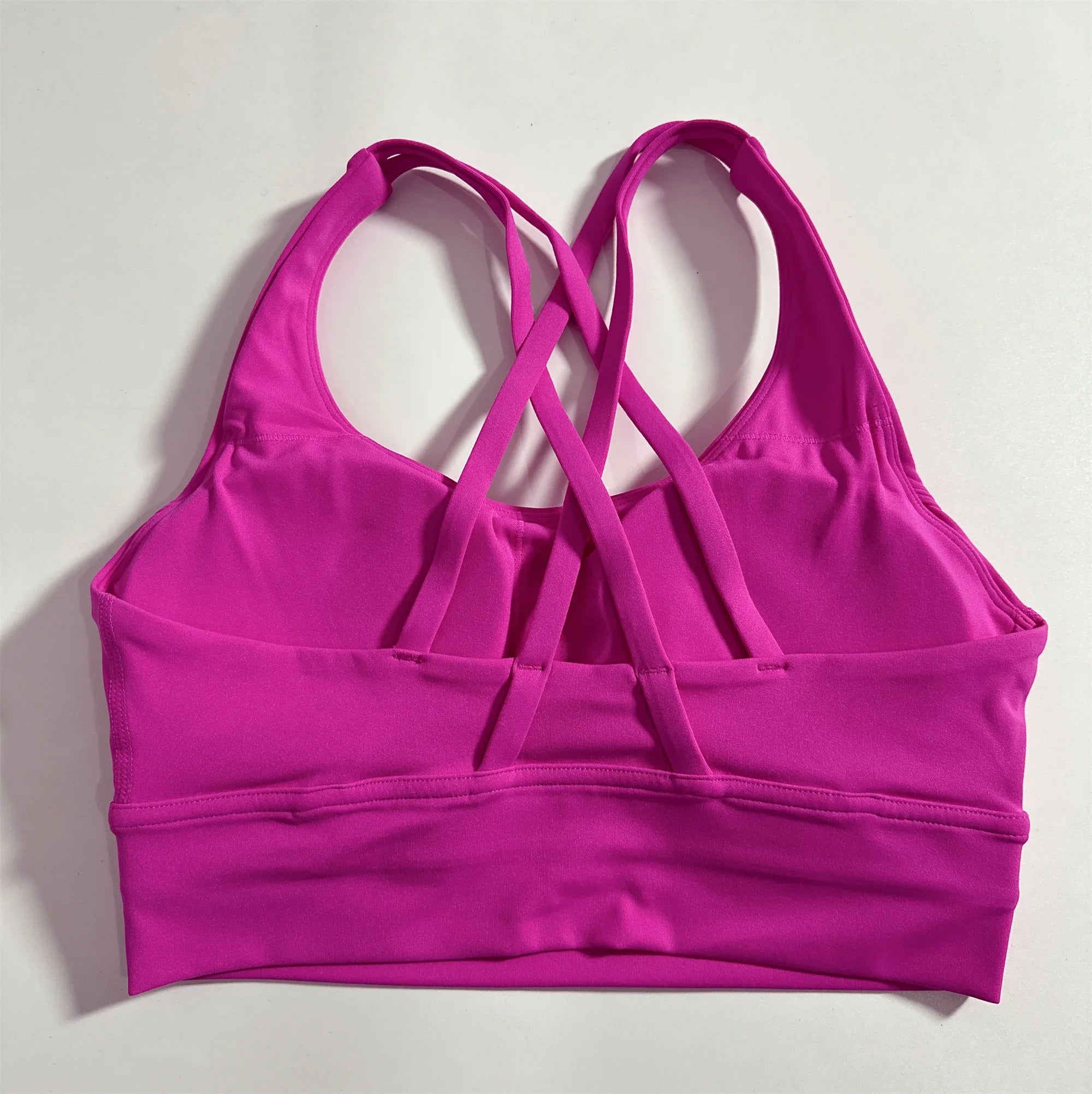 Soft Cross Back Women Fitness Bra Tights Yoga Vest High Strength Shockproof Gym Sports Top Push Up With Chest Pad-Dollar Bargains Online Shopping Australia