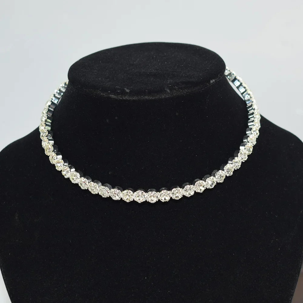 Necklace Women Simple Classic Rhinestones Choker Neck Necklaces Jewelry Open Collar Gift-Dollar Bargains Online Shopping Australia