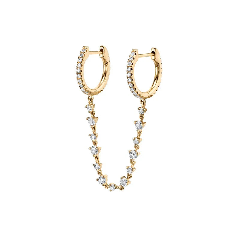 Gold Filled Stud Earrings Set For Women Ear Cuffs Colorful Zircon Dangle Hoop Earrings Fashion Party Jewelry-Dollar Bargains Online Shopping Australia