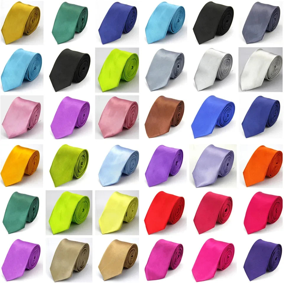 Narrow Ties for Men Women 5cm (2") Skinny Wedding Black Blue Red Pink White Purple Green Gray Piano Skull Slim Necktie-Dollar Bargains Online Shopping Australia