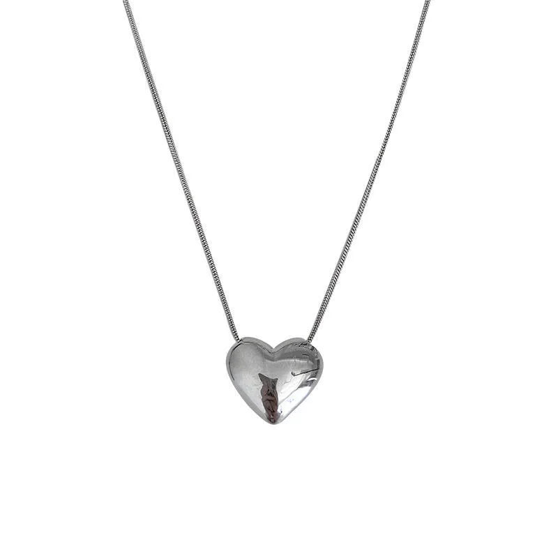 Love Heart Pendant Necklace For Women Men Personality Simple Design Thin Chain Choker Necklaces Jewelry-Dollar Bargains Online Shopping Australia