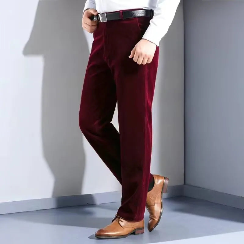 Corduroy pants loose joggers middle-aged men dad men's casual Trousers for men streetwear-Dollar Bargains Online Shopping Australia