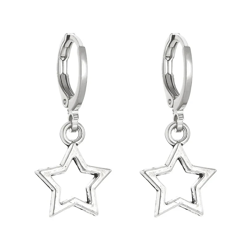 Creative Star Hoop Earrings Fashion Simple Earrings Gifts for Women Cute Mini Little Star 20S Holiday Jewelry-Dollar Bargains Online Shopping Australia