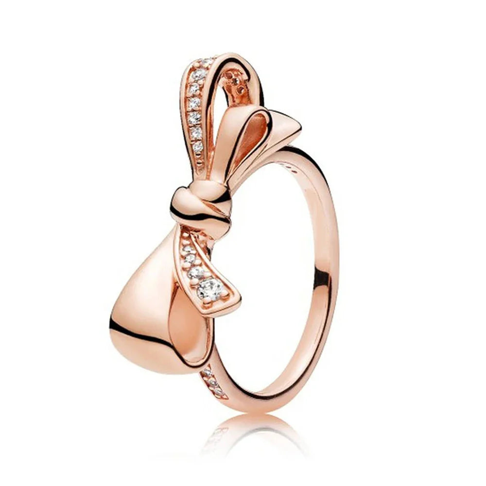 925 Sterling Silver Rings For Women Original Infinity Love Heart Crown Engagement Wedding Ring Rose Gold Crystals Luxury Jewelry