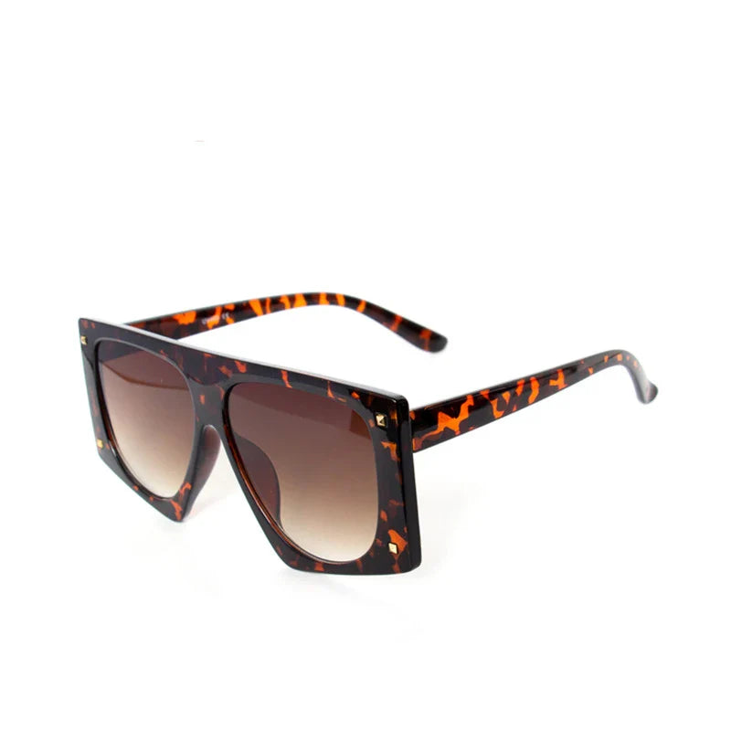 Punk Leopard Sunglasses Women Sexy Oversized Sun Glasses Men UV400 Gradient Shades Steampunk Goggles Eyewear-Dollar Bargains Online Shopping Australia