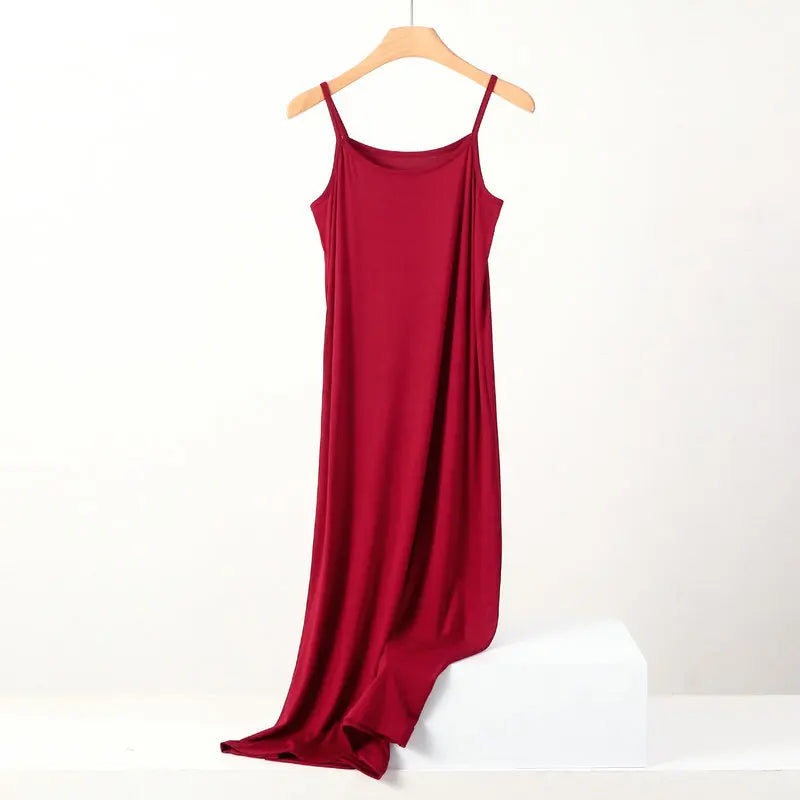Modal Dress Spaghetti strap bottoming dresses Halter sundress Camisoles slips Inner Petticoat-Dollar Bargains Online Shopping Australia