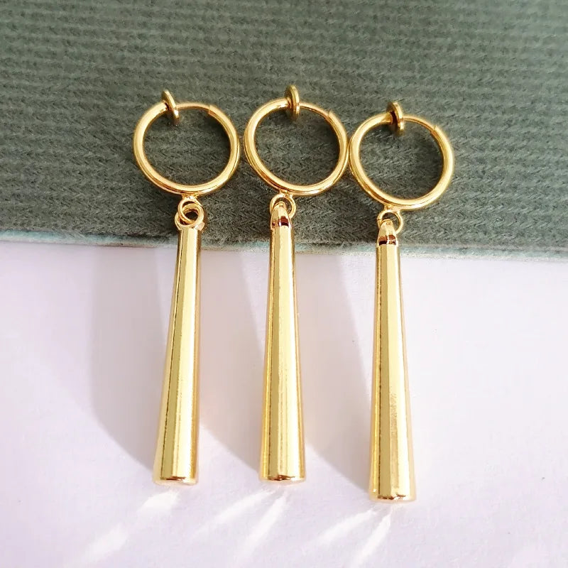 3Pcs/Set Roronoa Zoro Earrings Ear Clips Gold Color Small Geometric Non-Pierced Jewelry Hip Hop Wholesale Pendant Earrings-Dollar Bargains Online Shopping Australia