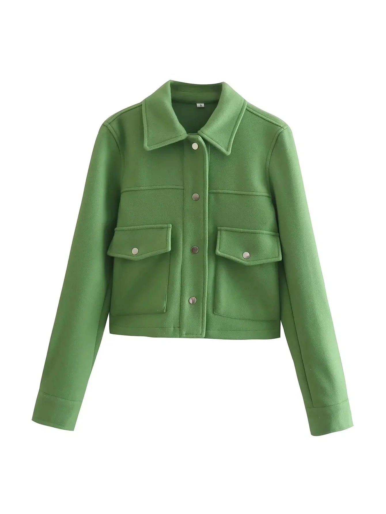 Jackets Womens Autumn Fashion Solid Front Pockets Button Long Sleeve Jacket Elegant Woman Casual Outerwear Coat-Dollar Bargains Online Shopping Australia
