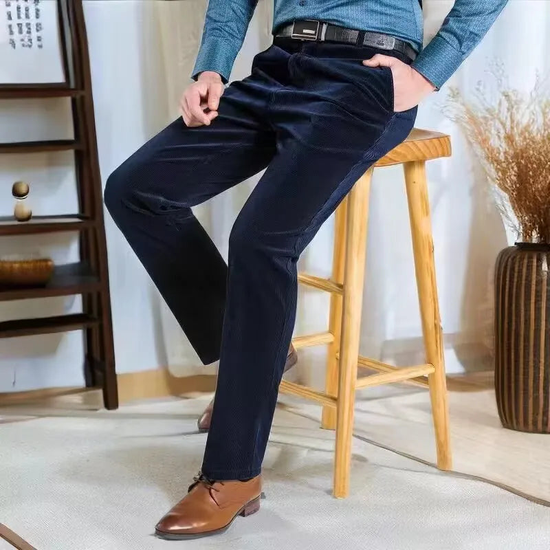 Corduroy pants loose joggers middle-aged men dad men's casual Trousers for men streetwear-Dollar Bargains Online Shopping Australia