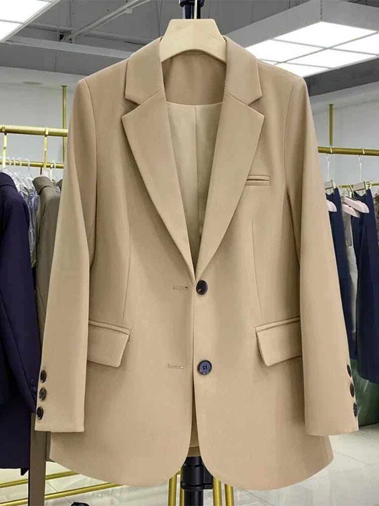 Women Jackets Pink Small Suit Women's Coat Casual Small Loose Small Suit Women's Design Sense Blazer Women-Dollar Bargains Online Shopping Australia