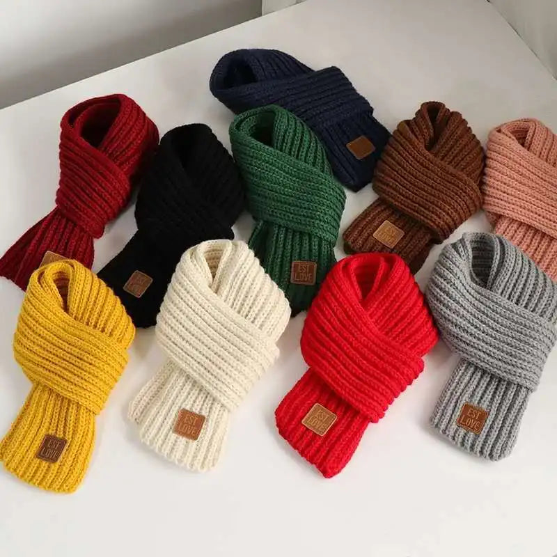 Kids Scarf Boys Girls Baby Winter Warm Scarf Women Knit Shawl Scarf Children Neck Collar Keep Warm Accessories
