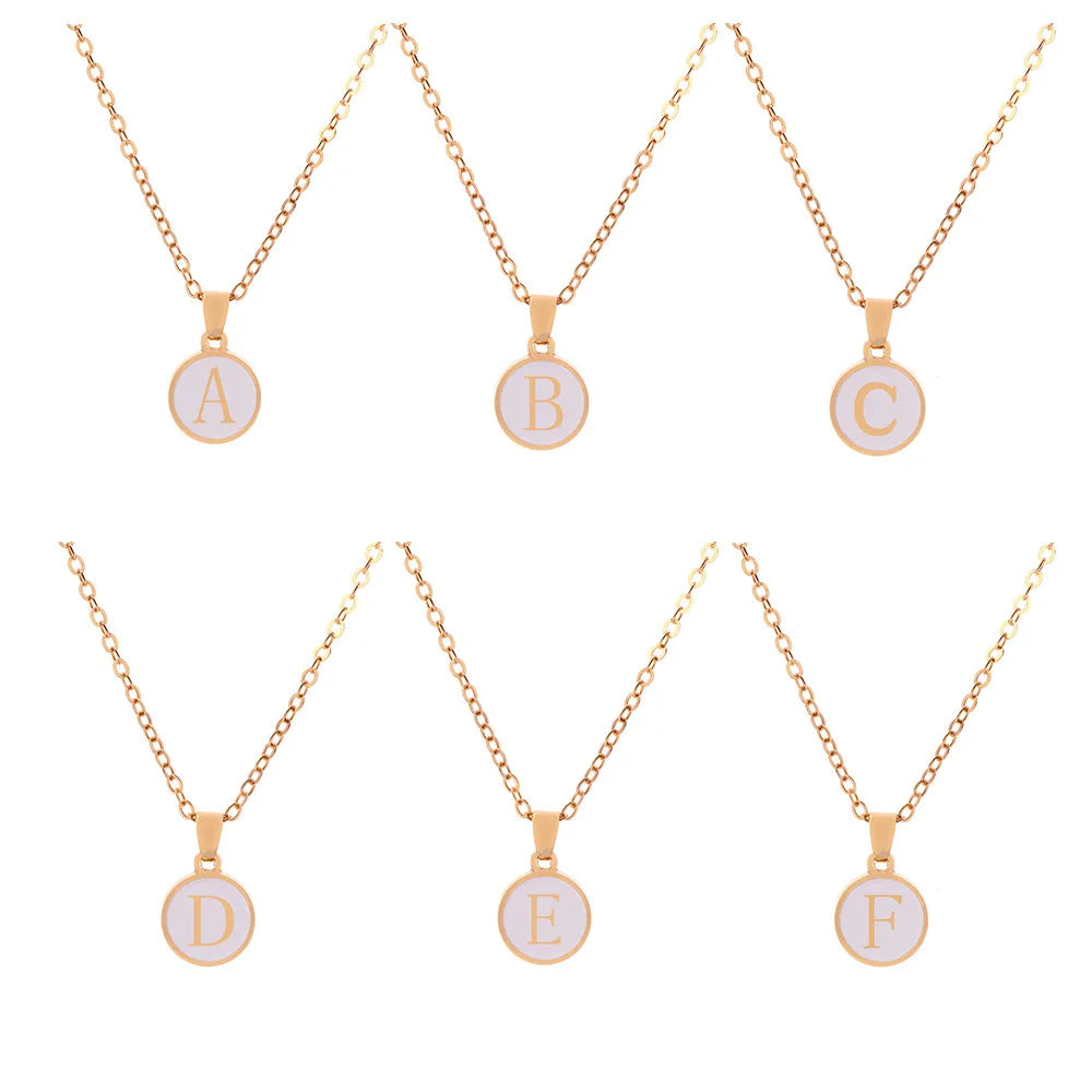 Fashion Personalized 26 Initials Charm Necklace For Women Men Premium Design Name Necklace Ladies Jewelry Gift