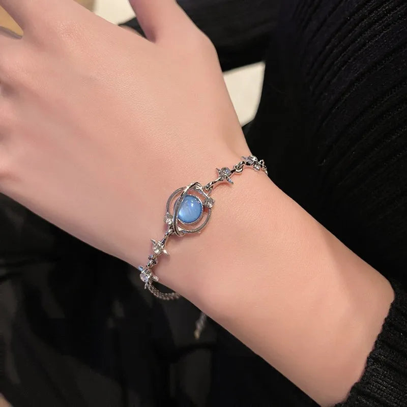 Bracelets for Women Sweet Girls Sparkling Hollow Heart Delicate Chain Bracelet Party Jewelry Gifts
