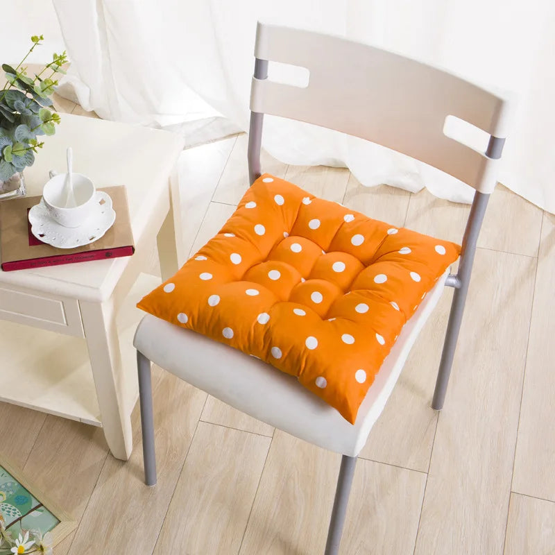 Square Chair Soft Pad with Strap Thicker Seat Cushion for Dining