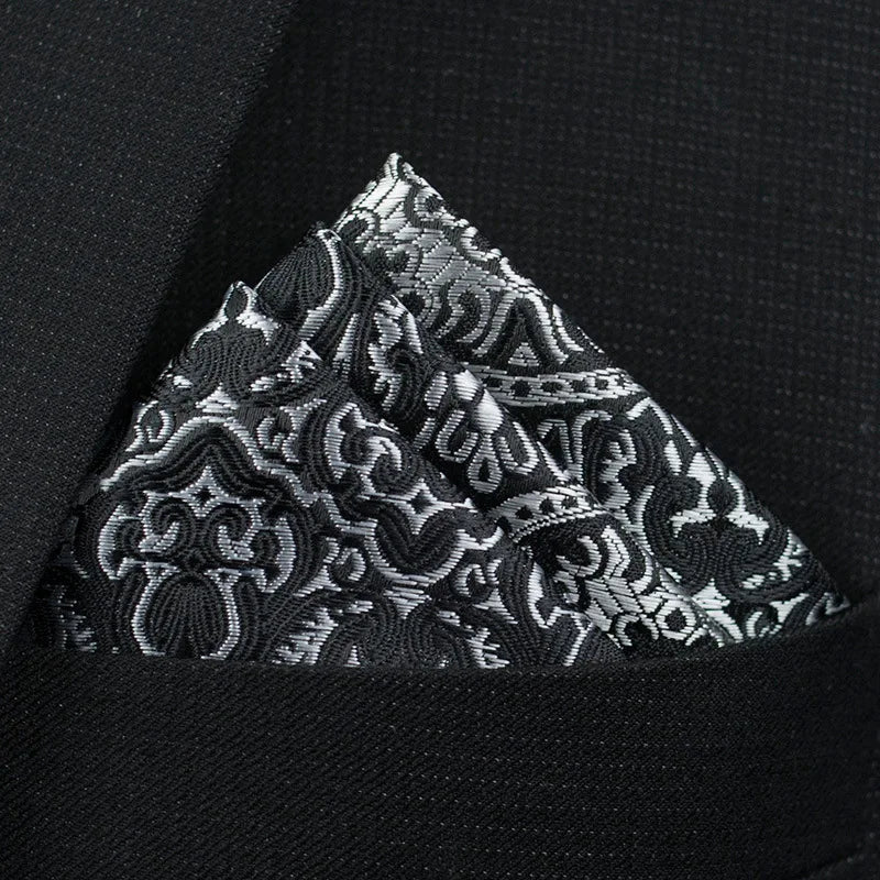 Pocket Square Handkerchief Accessories Paisley Solid Colors Vintage Business Suit Hanky  Breast Scarf 25*25cm