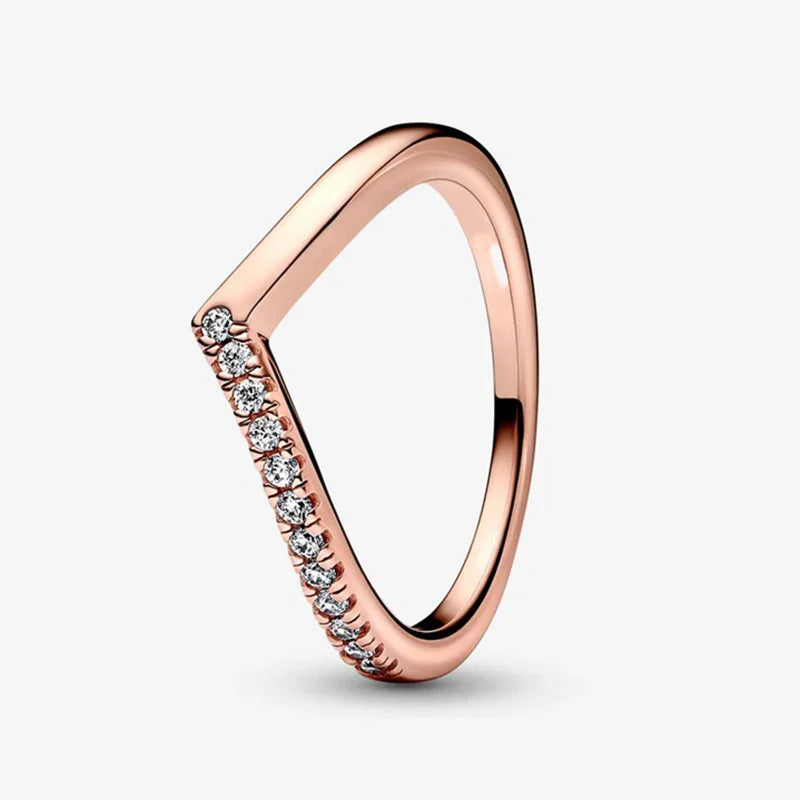 925 Sterling Silver Rings For Women Original Infinity Love Heart Crown Engagement Wedding Ring Rose Gold Crystals Luxury Jewelry