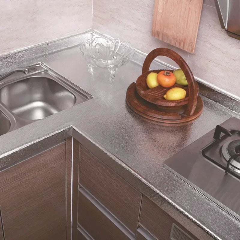 Modern Kitchen Oil-proof Self Adhesive Stickers Anti-fouling High-temperature Aluminum Foil gas stove Cabinet Contact Wallpaper