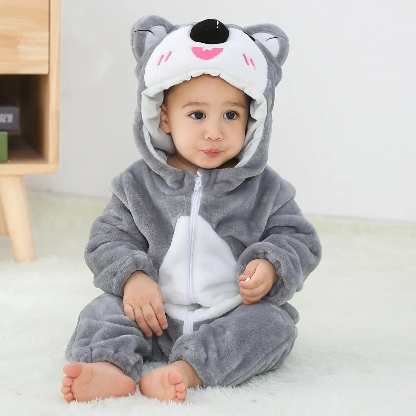 Baby Rompers Winter Kigurumi Lion Costume For Girls Boys Toddler Animal Jumpsuit Infant Clothes Pyjamas Kids Overalls Ropa Bebes-Dollar Bargains Online Shopping Australia