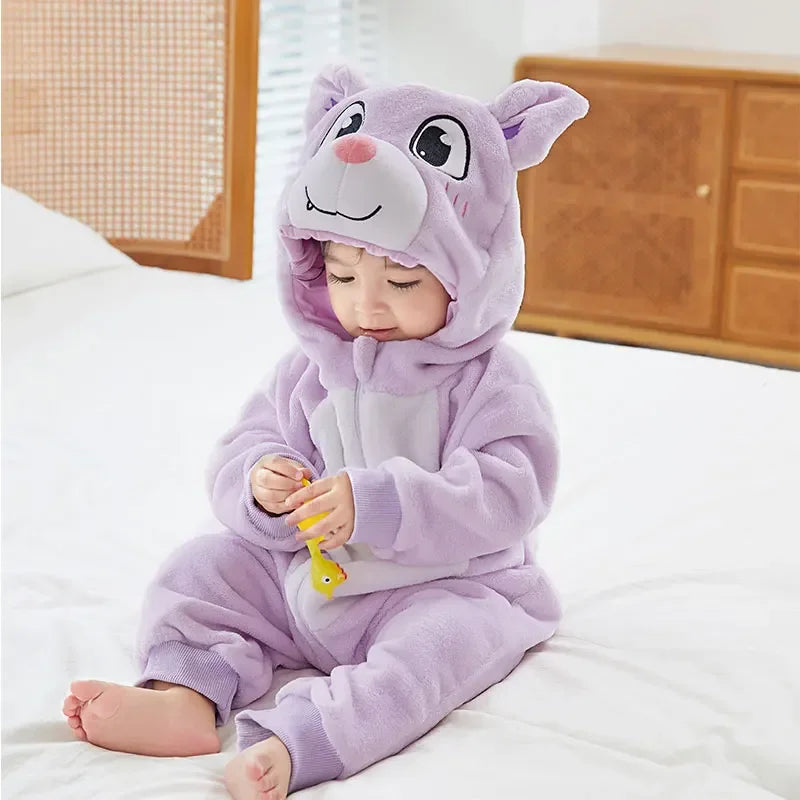 Baby Rompers Winter Kigurumi Lion Costume For Girls Boys Toddler Animal Jumpsuit Infant Clothes Pyjamas Kids Overalls Ropa Bebes-Dollar Bargains Online Shopping Australia