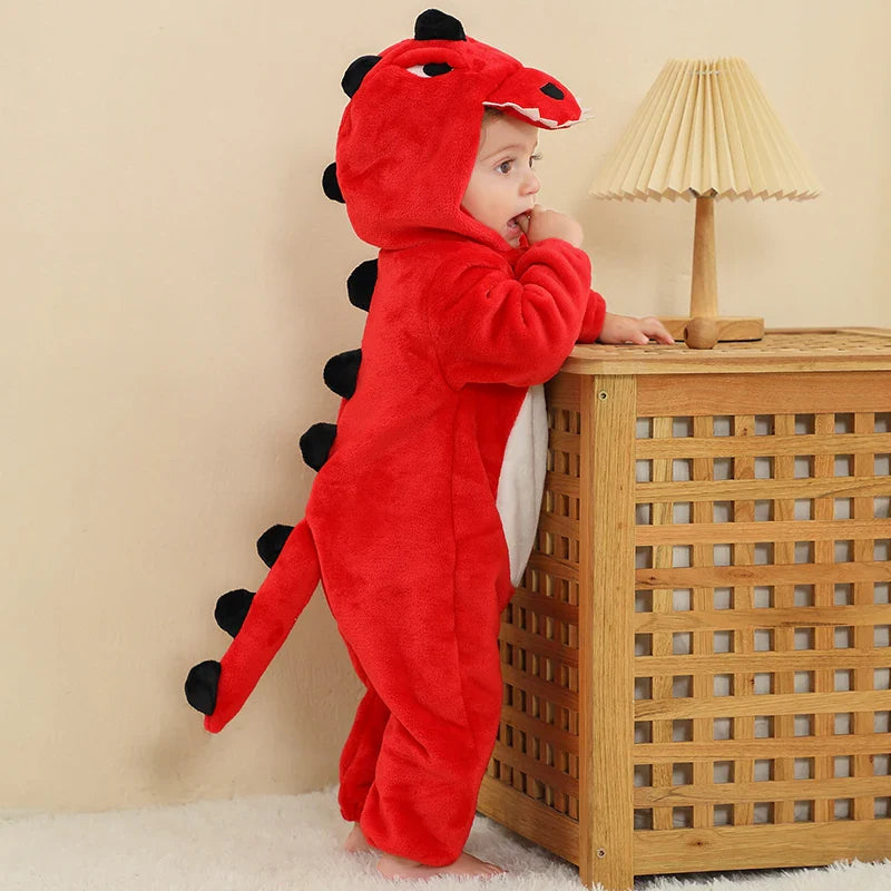 Baby Rompers Winter Kigurumi Lion Costume For Girls Boys Toddler Animal Jumpsuit Infant Clothes Pyjamas Kids Overalls Ropa Bebes-Dollar Bargains Online Shopping Australia