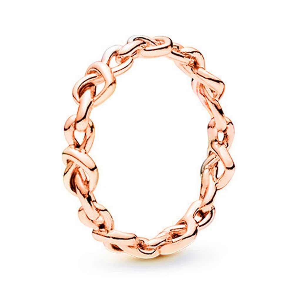 925 Sterling Silver Rings For Women Original Infinity Love Heart Crown Engagement Wedding Ring Rose Gold Crystals Luxury Jewelry