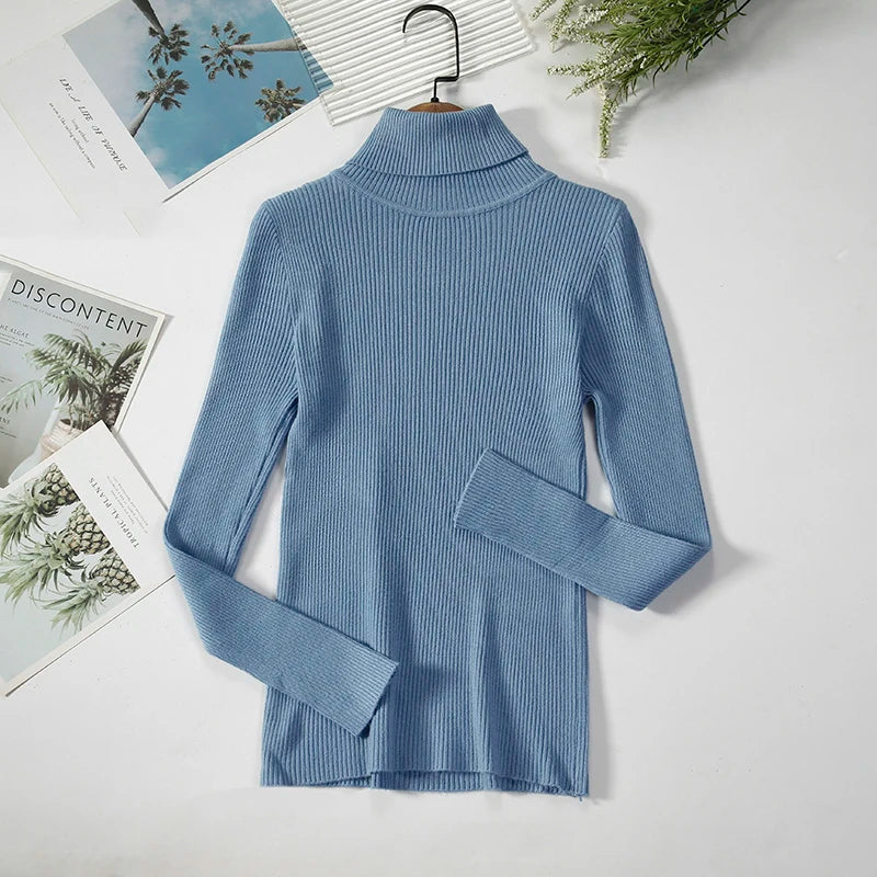Women Turtleneck Sweater Knitted Soft Pullovers cashmere Jumpers Basic Solid Soft Sweaters Women Autumn Winter Casual Top-Dollar Bargains Online Shopping Australia