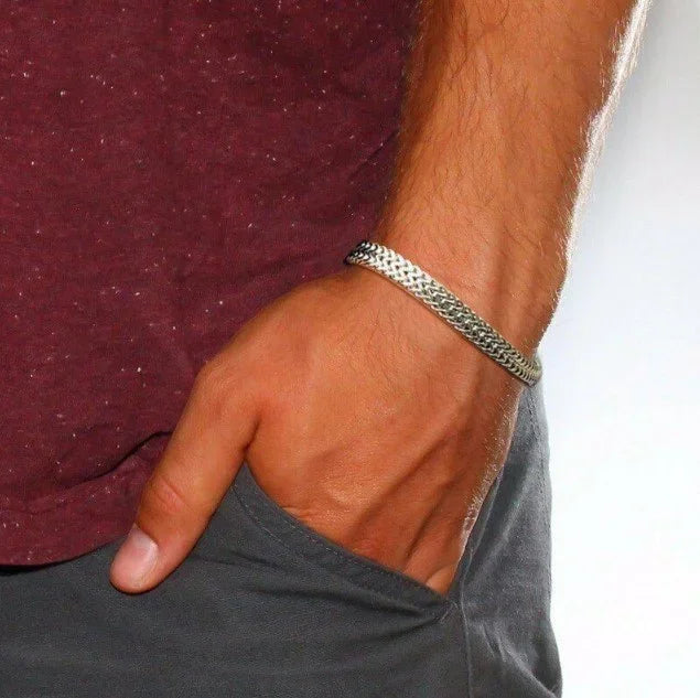 Men's Personality Stainless Steel Charm Bracelet Leisure Simplicity Jewelry Gift for Boy Friend