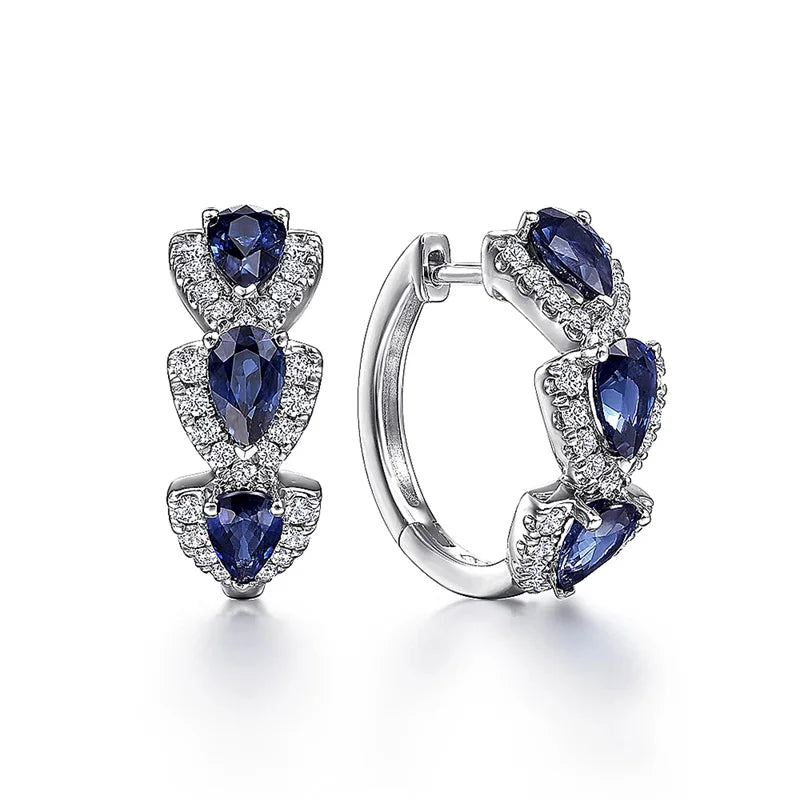 Cubic Zirconia Hoop Earrings Wedding Party Elegant Accessories for Women Anniversary-Dollar Bargains Online Shopping Australia