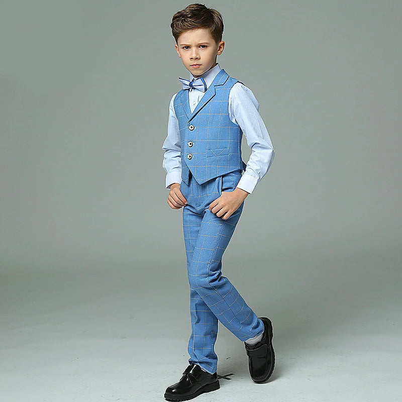 Formal Boys Suit For Wedding Children White Party Blazers Pants Baptism Outfit Kids Costume Gentlemen Teenager Prom Tuxedos Set