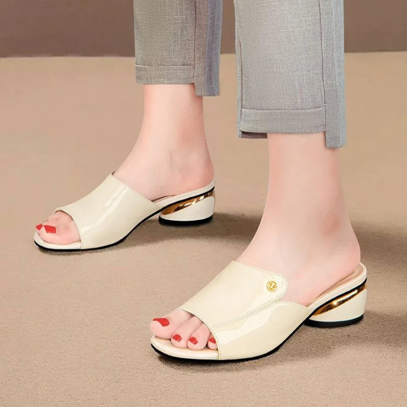 Women's Shoes Fashion Red Sexy xSlippers PU Soft Leather Ladies Comfortable Sandals-Dollar Bargains Online Shopping Australia