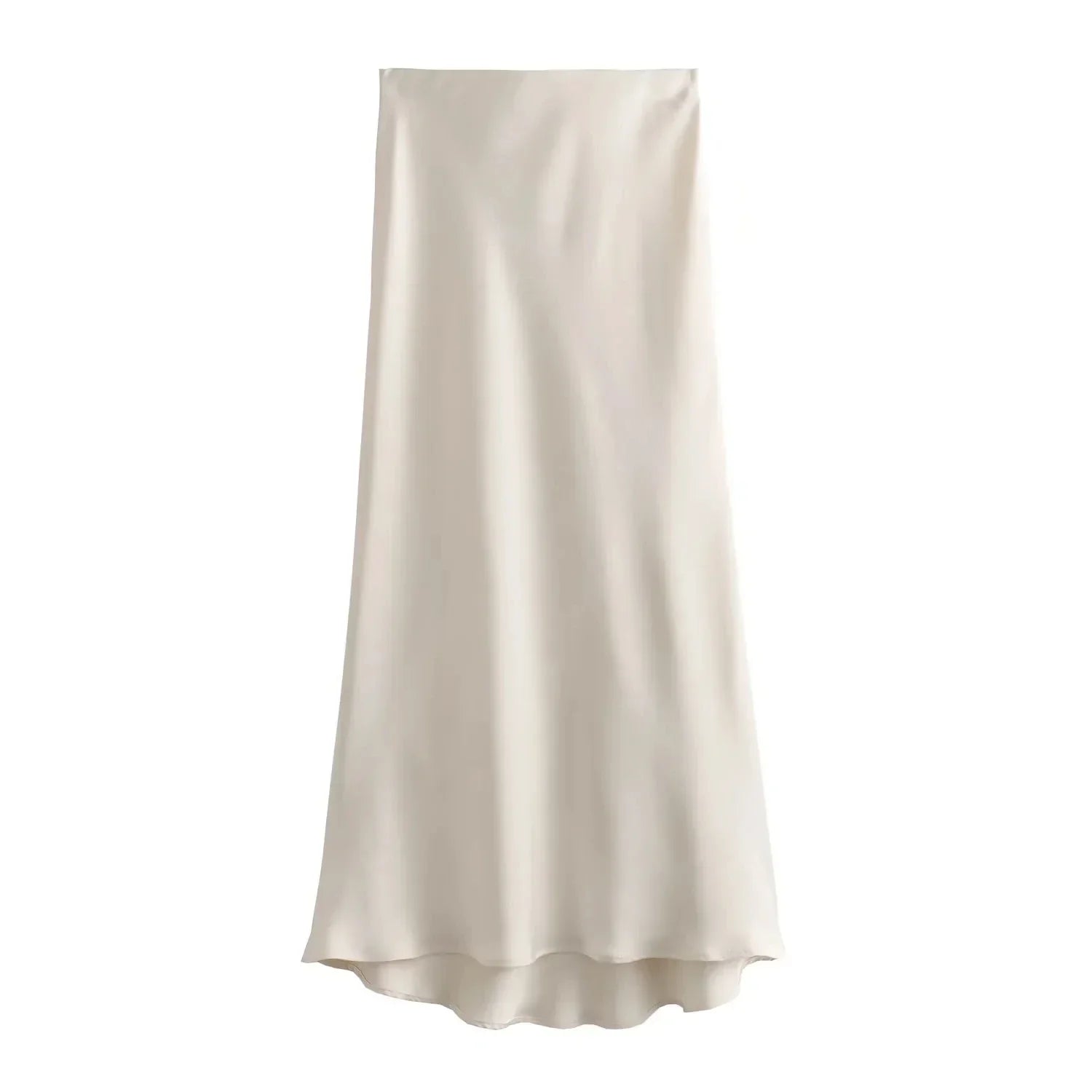 Women's Skirts Basic Satin Skirt High Waist Stylish Long Skirts Midi Chic And Elegan-Dollar Bargains Online Shopping Australia