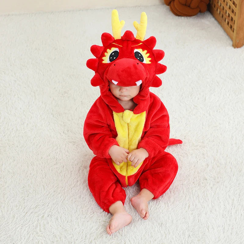 Baby Rompers Winter Kigurumi Lion Costume For Girls Boys Toddler Animal Jumpsuit Infant Clothes Pyjamas Kids Overalls-Dollar Bargains Online Shopping Australia