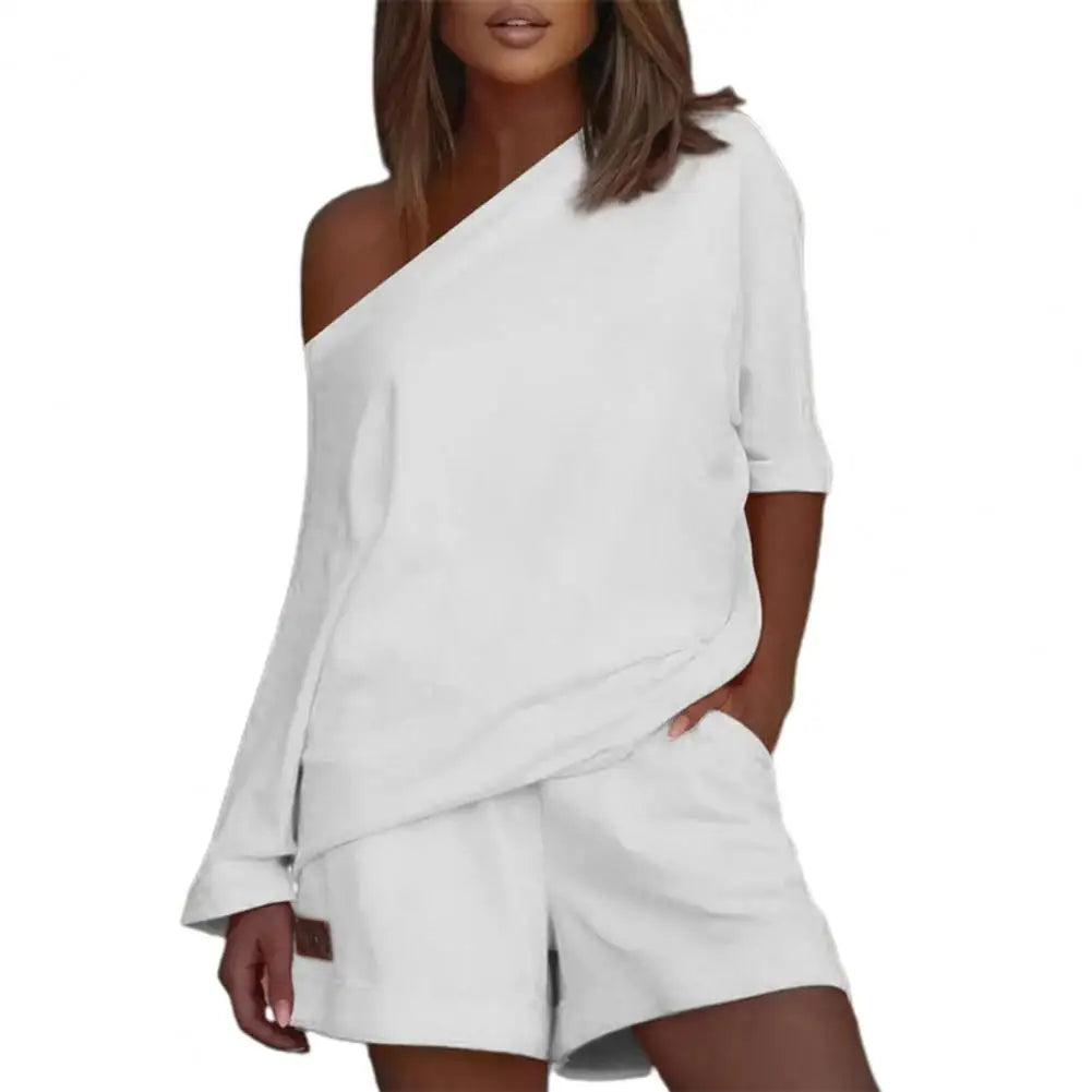 2 Pcs/Set Trendy Women Tracksuit Short Pants Women Shorts Set Pullover Young Style Women Tracksuit Set Energetic-Dollar Bargains Online Shopping Australia