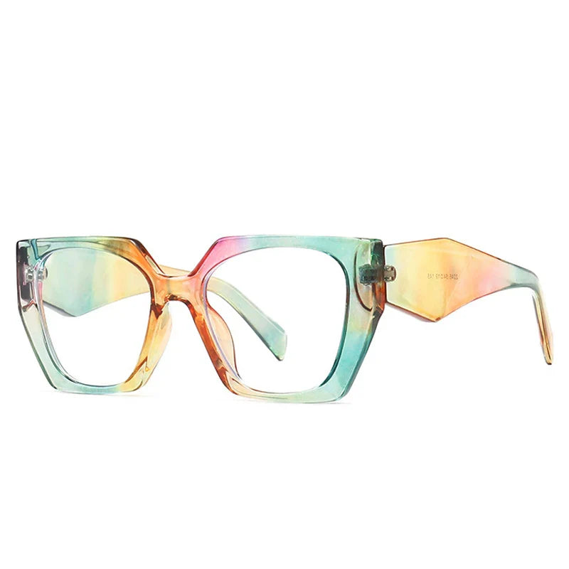 Retro Polygon Cat Eye Colorful Sunglasses Women Clear Gradient Shades UV400 Men Sun Glasses-Dollar Bargains Online Shopping Australia