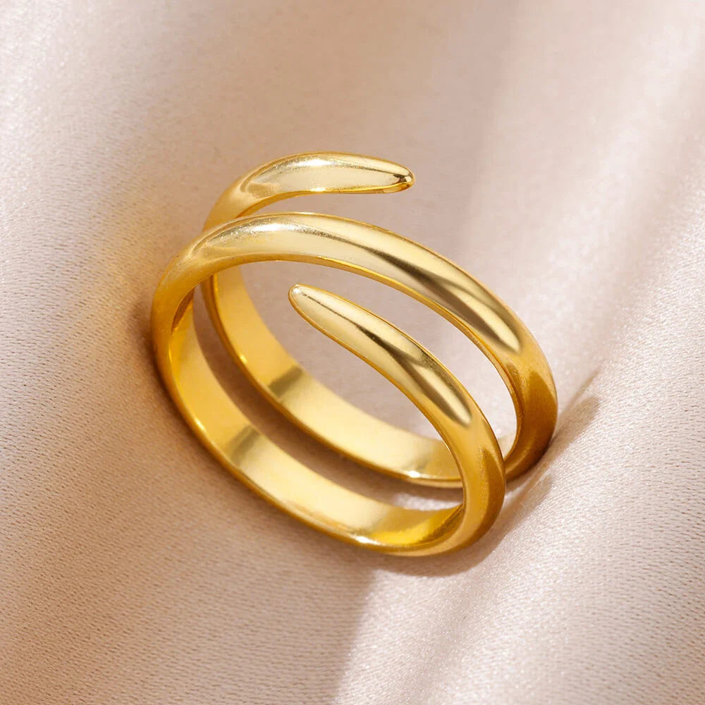 Stainless Steel Rings For Women Men Gold Color Open Gothic Geometric Ring Female Male Fashion Engagement Wedding Party Jewelry-Dollar Bargains Online Shopping Australia