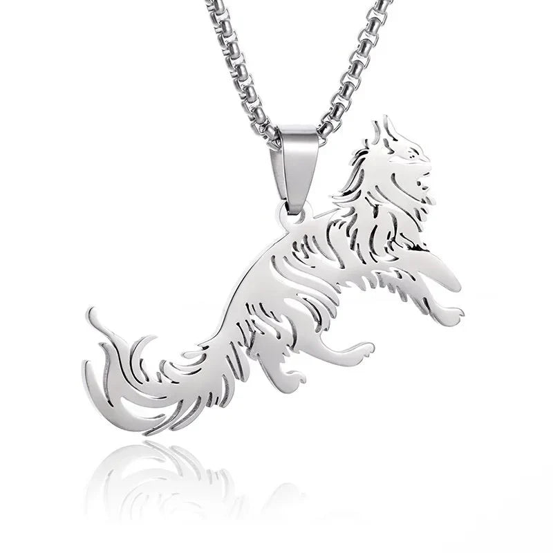 Hot Hug Love Pet Cat Pairing Couple Necklace Fashion Stainless Steel Men Women Best Friend Bff Pendant Jewelry Gift-Dollar Bargains Online Shopping Australia