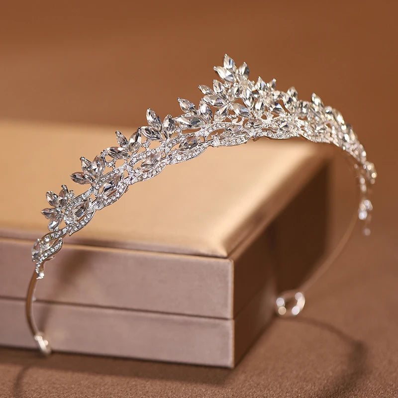 Bridal Headwear Silver-Colour Women's Fashion Wedding Crown Birthday Tiaras