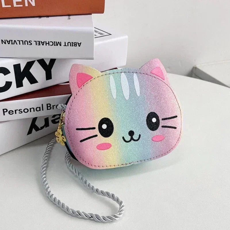 Children's Small Cat Shoulder Bags Lovely Baby Girls Coin Purse Boys Kids Crossbody Bag Handbag Princess Accessories