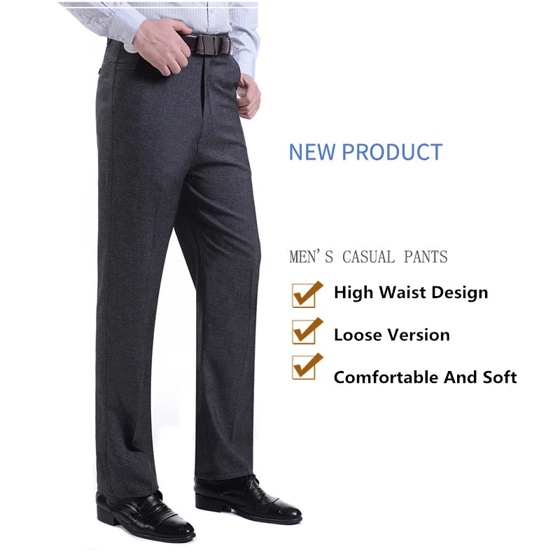 Men's Trousers Trousers Casual Loose Thin Pants for Male Straight High Waist Man Trouser Pant