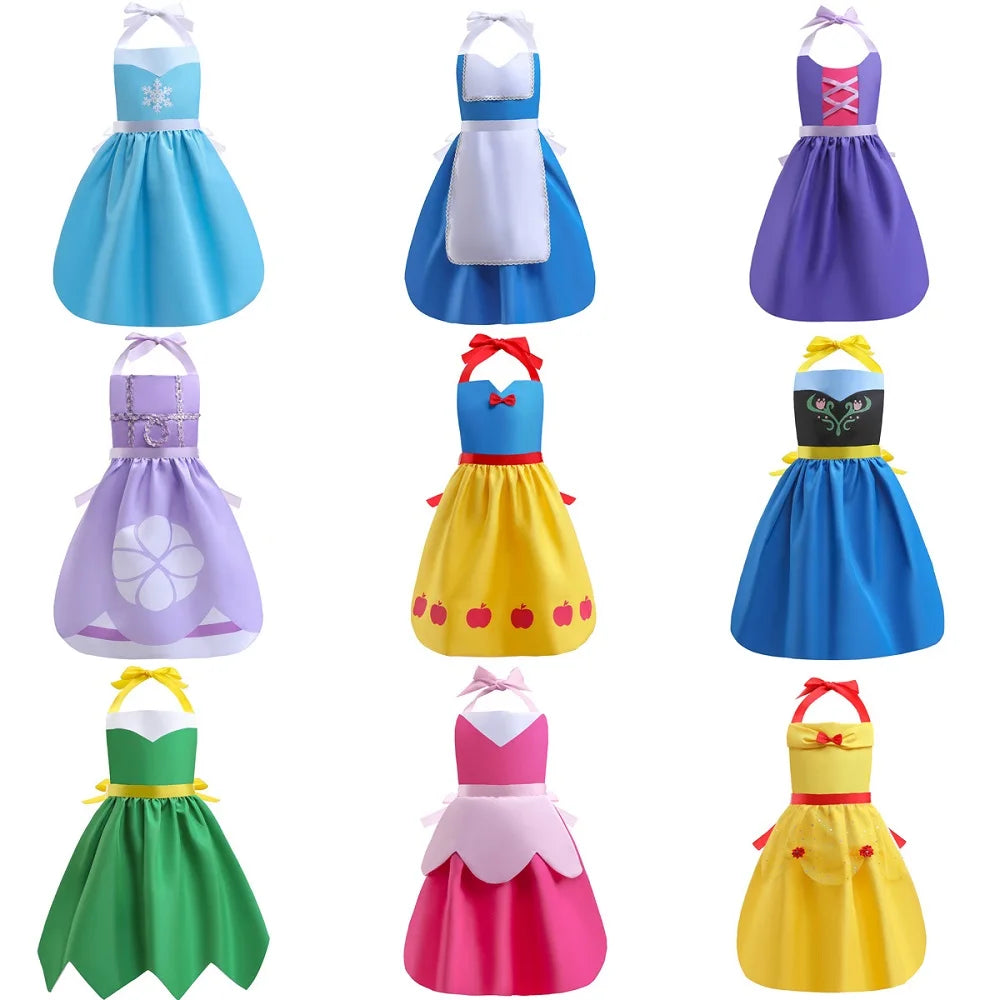Kid Princess Style Apron Adult Creative Party Cooking Painting Apron Parent-child Baking Accessories Baby Pinafore Girls Gift